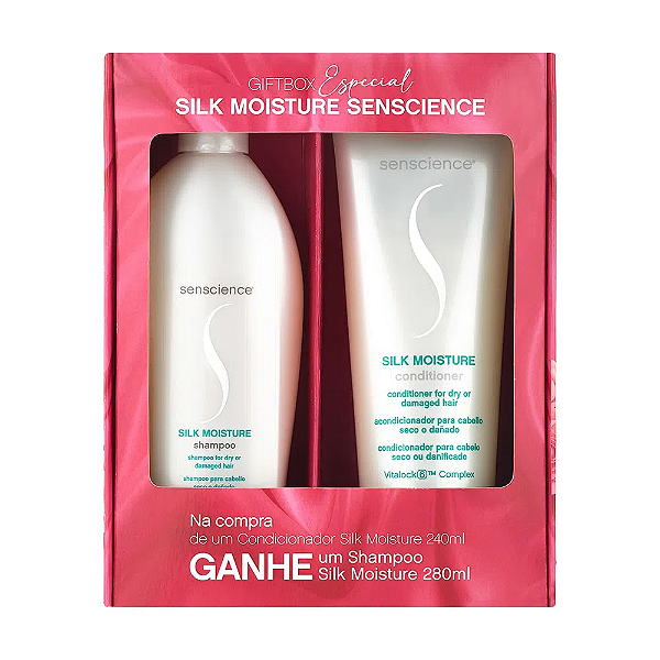 Senscience Kit Silk Moisture Condicionador 240mL (Ganhe Shampoo 280mL)