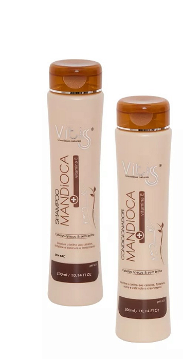 Vitiss Kit Shampoo e Condicionador Mandioca + Vitamina E 300mL