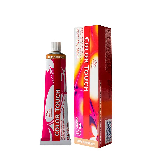 Tonalizante Wella Professionals Color Touch Pure Naturals 9/01 Louro Ultraclaro Natural Acinzentado 60g