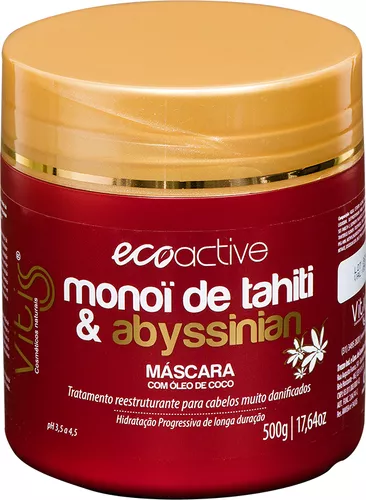 Vitiss Máscara Monoi de Tahiti e Abyssinian com Óleo de Coco 500g