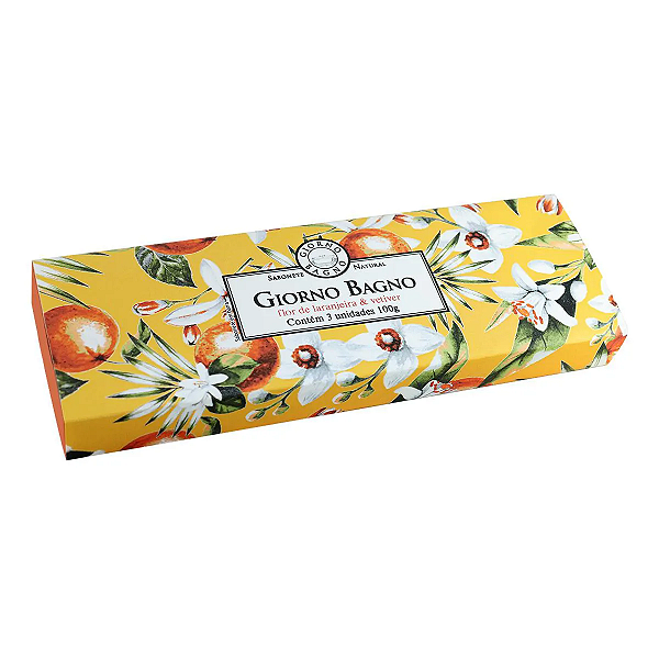 Giorno Bagno Kit Trio Sabonetes Flor de Laranjeira e Vetiver 3x100g