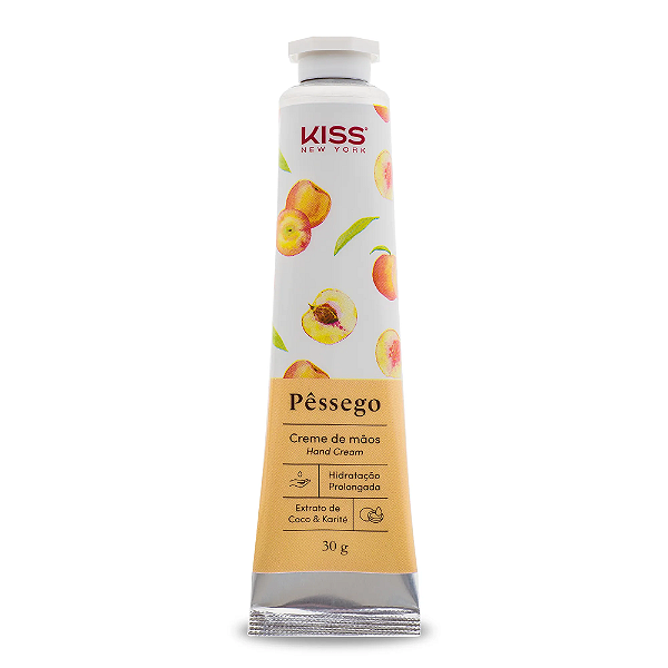 Kiss New York Creme de Mãos Pêssego 30g