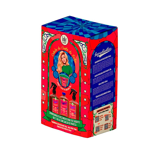 Lola Cosmetics Kit Cronograma de Crescimento (Sh 250ml + Milk Spray 250ml + Tônico de Crescimento 250ml)