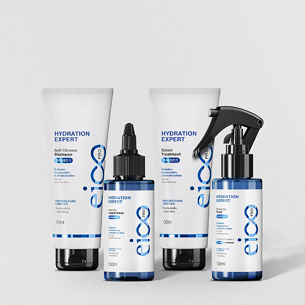 Eico Pro kit Hydration System (Sh 100ml + Mask 100ml + Selante 100ml + Fluido 100ml)