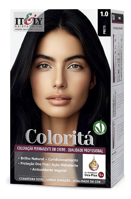 Itely Coloração Profissional Permanente Coloritá 1.0 Preto