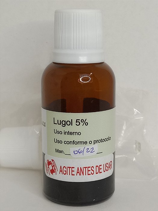 Lugol 5% Iodo Ressublimado Inorgânico  15 ml
