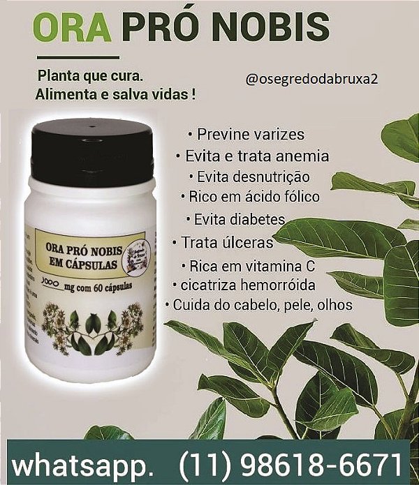 Ora pró nobis 1000mg com 60 Cápsulas