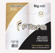 Papel Higiênico Industrial 100% Celulose - 300 M