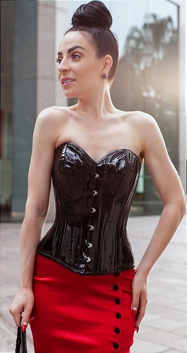 Blusa Corselet Mia - Vinil Super Gloss