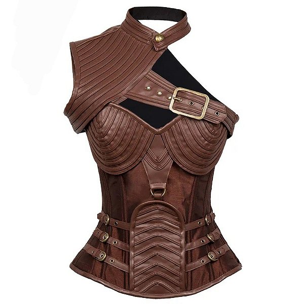 Corselet Blusa - Gótico  Marrom