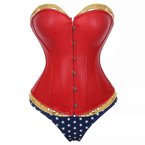 Fantasia Corselet Mulher Maravilha