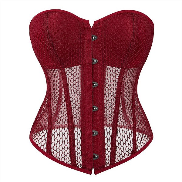 Corselet em tela - Vermelho