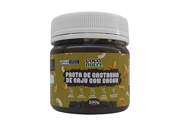 Pasta de Castanha de Caju com Cacau 200g