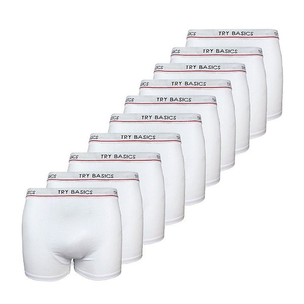 Kit Cueca Infantil boxer 10 Peças - Try Basics