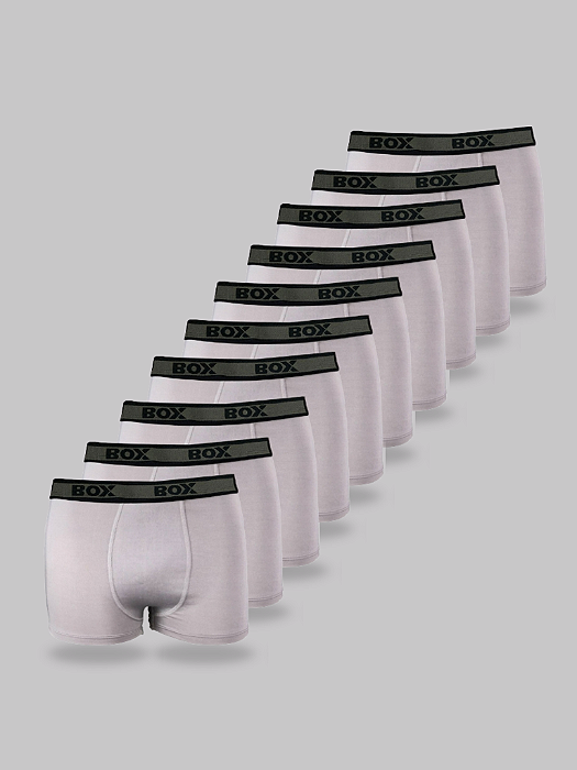 PROMOÇÃO 10 Cuecas Boxer Box de Microfibra - Cinza