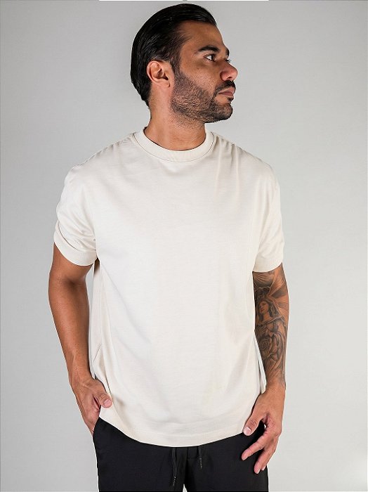 Camiseta Oversize Masculina Madrid - Off White