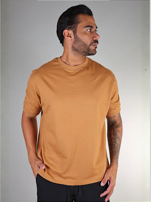 Camiseta Oversize Masculina Madrid - Caqui
