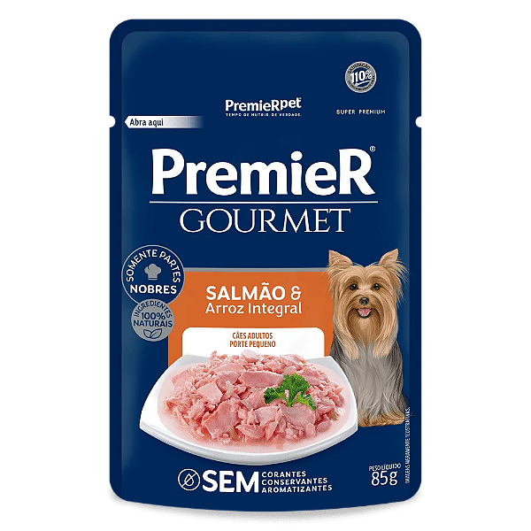 Ração Úmida Premier Gourmet Cães Adultos Salmão