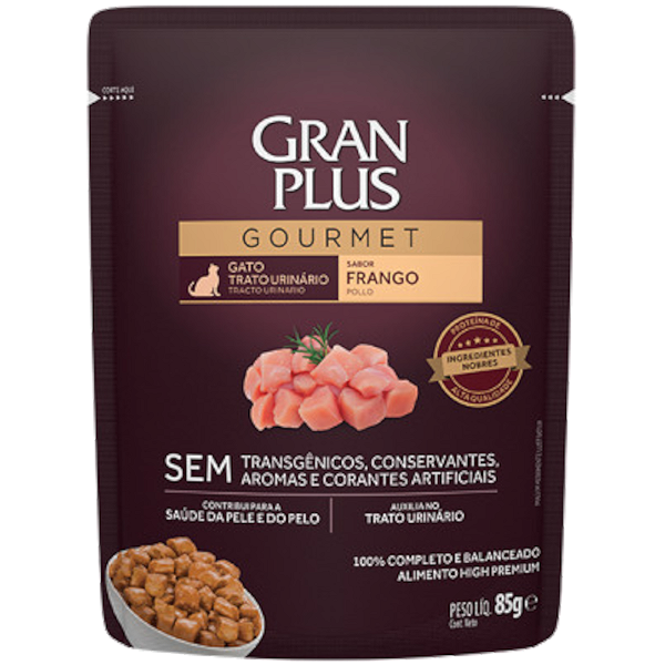 Sachê Gran Plus Gourmet Gato Trato Urinário – Frango