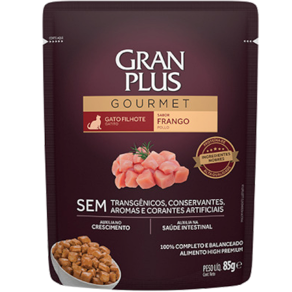 Sachê Gran Plus Gourmet Gato Filhote – Frango