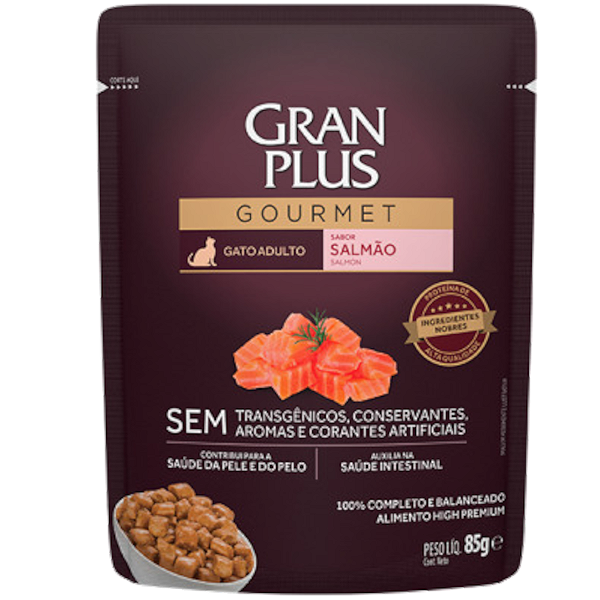 Sachê Gran Plus Gourmet Gato Adulto – Salmão