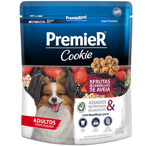 Biscoito Premier Cães Adultos Porte Pequeno Frutas Vermelhas e Aveia
