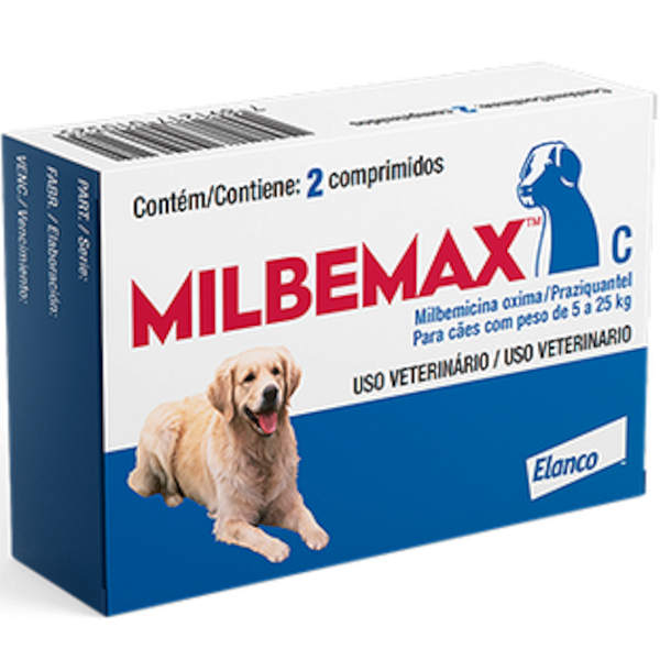 Milbemax Elanco para Cães de 5kg a 25kg
