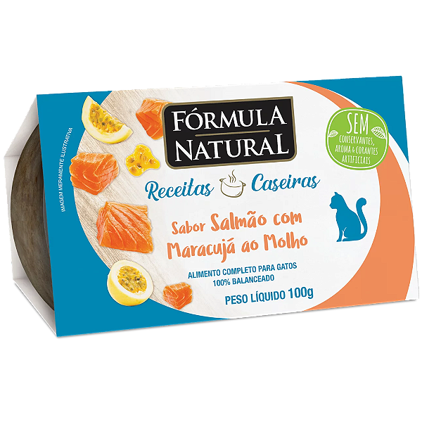 Ração Úmida Fórmula Natural Receitas Caseiras Gatos Adultos Salmão Com Maracujá Ao Molho