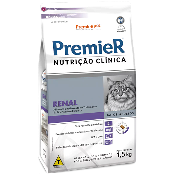 Ração Premier Nutrição Clínica Renal Gatos Adultos