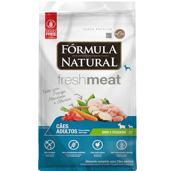 Ração Fórmula Natural Fresh Meat Adultos Pequenos – Frango, Mandioca e Alecrim
