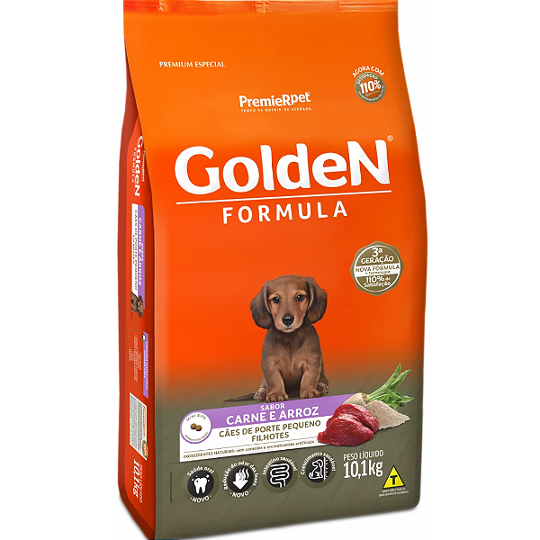 Ração Golden Fórmula Cão Filhotes – Carne e Arroz