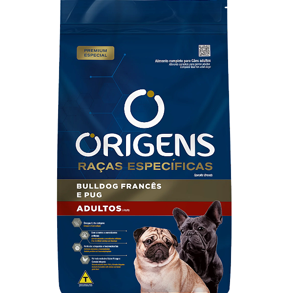 Ração Origens Raças Específicas Adultos – Pug e Bulldog Francês