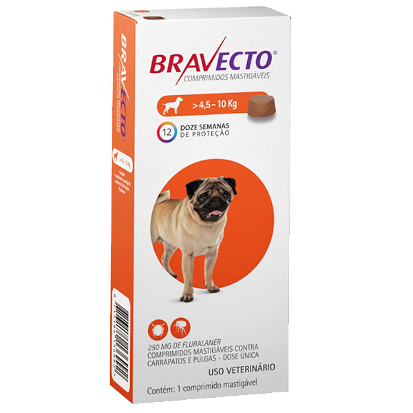 Bravecto Antipulgas e Carrapatos  4,5 - 10 kg