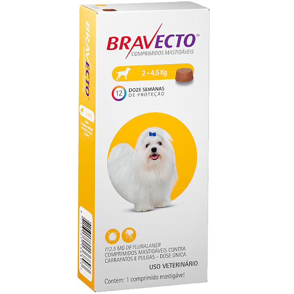 Bravecto Antipulgas e Carrapatos 2 - 4,5 kg