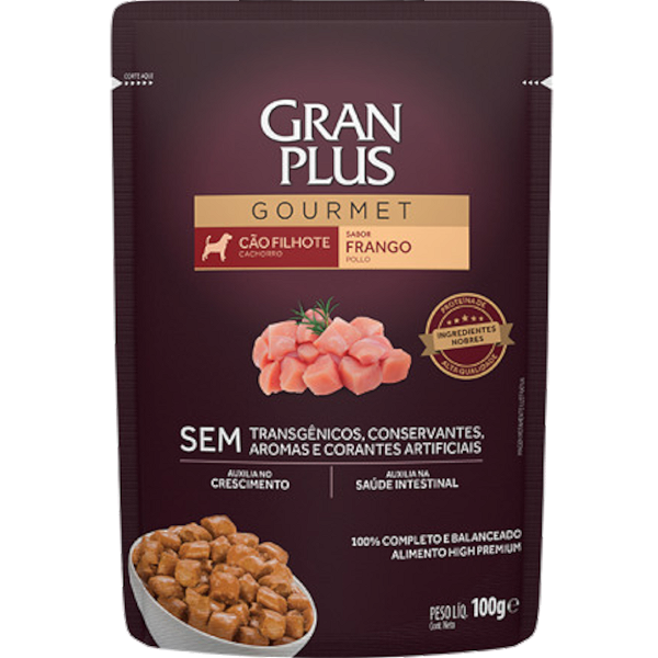 Ração Úmida Gran Plus  Gourmet Cães Filhotes
