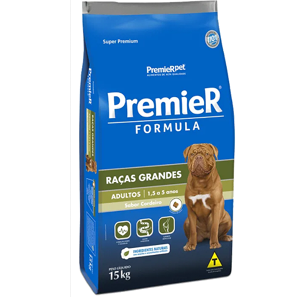 Premier Fórmula Adulto Raças Grande e Gigantes Sabor Cordeiro