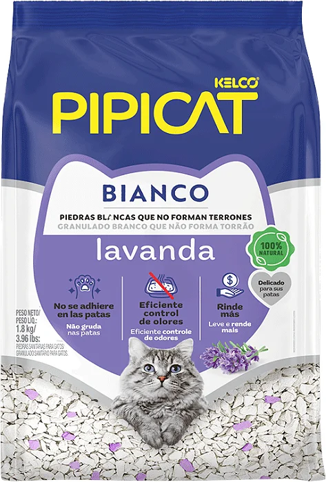 Pipicat Granulado Sanitario Bianco Lavanda 1,8kg