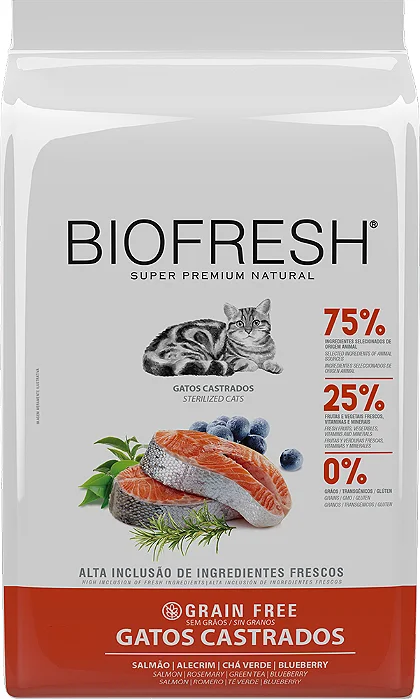 Ração Biofresh Gatos Castrados Salmão