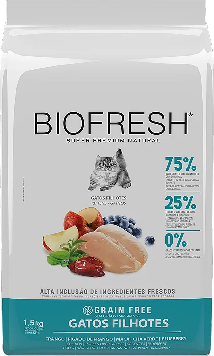 Ração Biofresh Frango para Gatos Filhotes 1,5kg