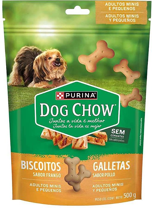 Dog Chow Biscoito Frango Mini para Cães 500g