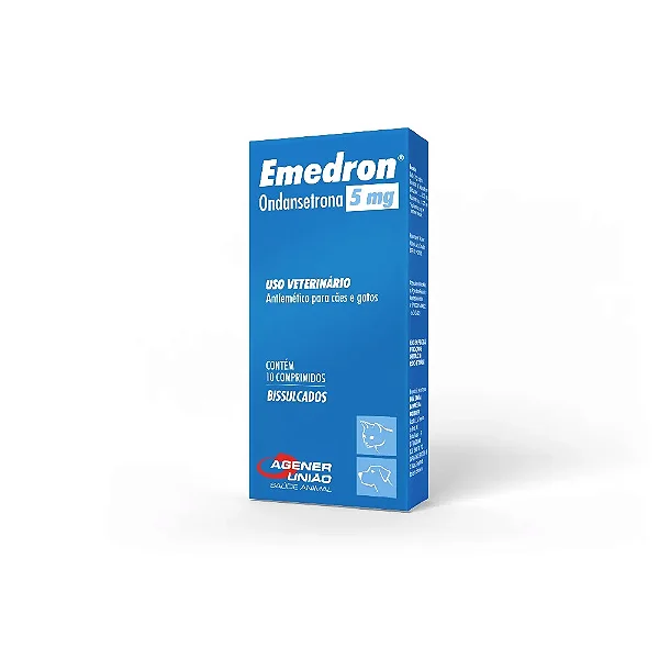 Antiemético Emedron 5 mg para Cães e Gatos 10 comprimidos