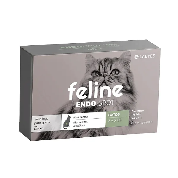 Vermífugo Feline Endospot para Gatos 2-5kg