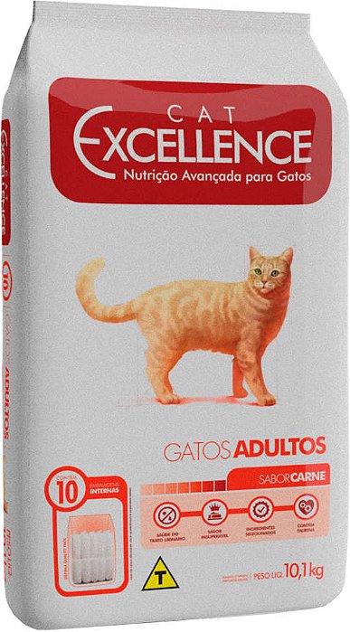 Ração Seca Cat Excellence Carne para Gatos Adultos 10kg