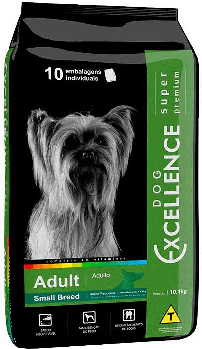 Ração Seca Dog Excellence Super Premium Frango e Arroz para Cães Adultos Raças Pequenas