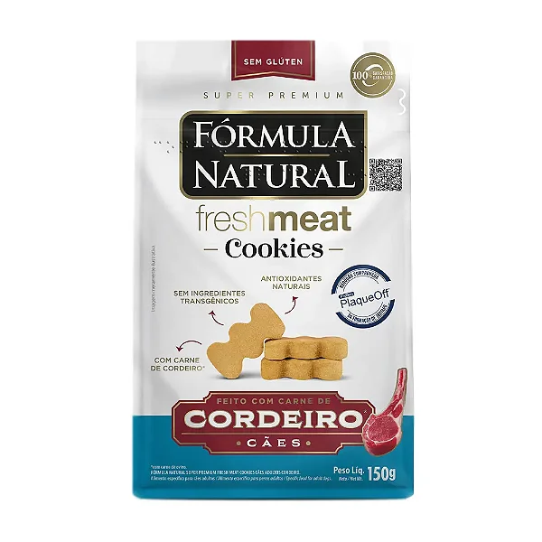 Cookies Fórmula Natural Fresh Meat Cães Adultos Cordeiro 150 g