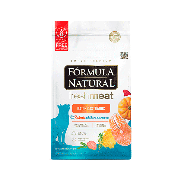 Ração Fórmula Natural Fresh Meat Gatos Castrados Salmão