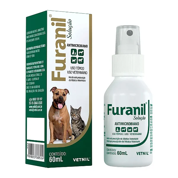 Furanil Solução Spray Vetnil para Cães e Gatos 60 ml
