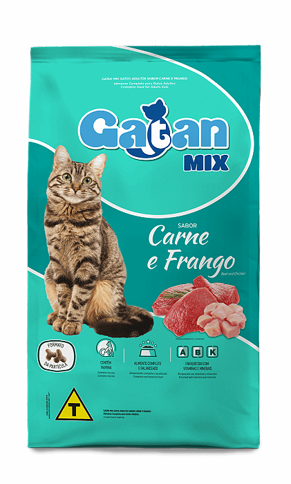 Gatan Mix Gatos Adultos Carne e Frango 20kg