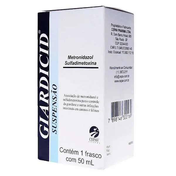 Giardicid Suspensão para Cães e Gatos 50 ml
