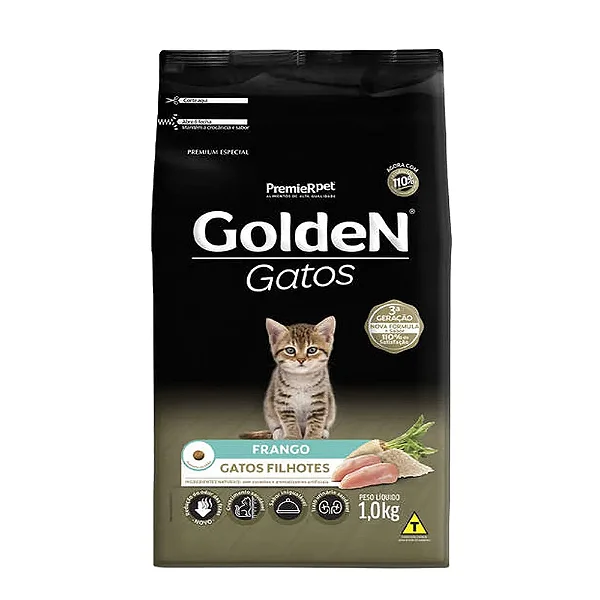 Ração Golden Gatos Filhotes Sabor Frango